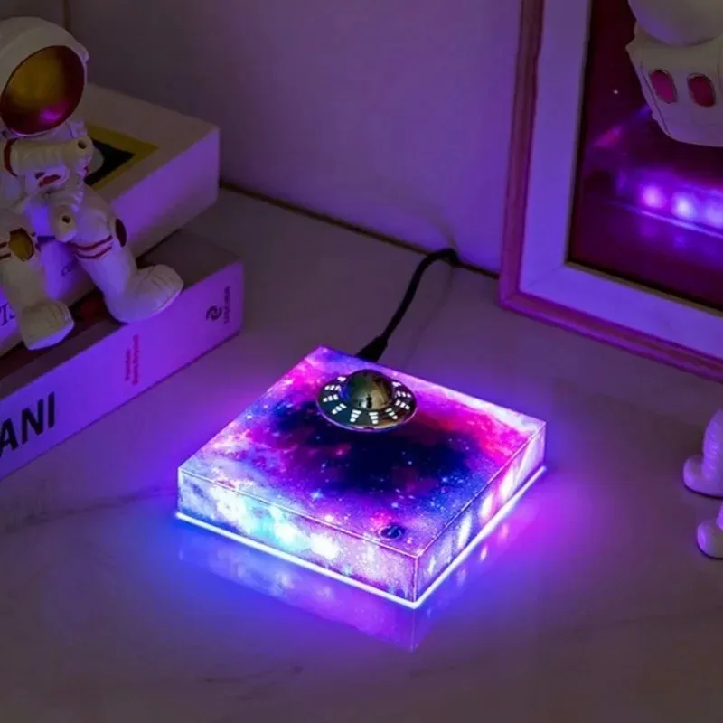 Adorno creativo Maglev, luz de cielo estrellado OVNI, rotación Universal, iluminación colorida, regalo de decoración de escritorio para el hogar y la Oficina 5 Adorno creativo Maglev, luz de cielo estrellado OVNI, rotación Universal, iluminación colorida, regalo de decoración de escritorio para el hogar y la Oficina 5