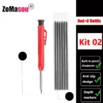 Lápiz de carpintero profesional, marcador de Agujero profundo de cabeza larga de Metal, ingeniería para herramientas de construcción de carpintería, papelería – Kit 02 15 Lápiz de carpintero profesional, marcador de Agujero profundo de cabeza larga de Metal, ingeniería para herramientas de construcción de carpintería, papelería – Kit 02 15