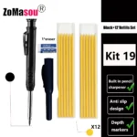 Lápiz de carpintero profesional, marcador de Agujero profundo de cabeza larga de Metal, ingeniería para herramientas de construcción de carpintería, papelería – Kit 19 32 Lápiz de carpintero profesional, marcador de Agujero profundo de cabeza larga de Metal, ingeniería para herramientas de construcción de carpintería, papelería – Kit 19 32