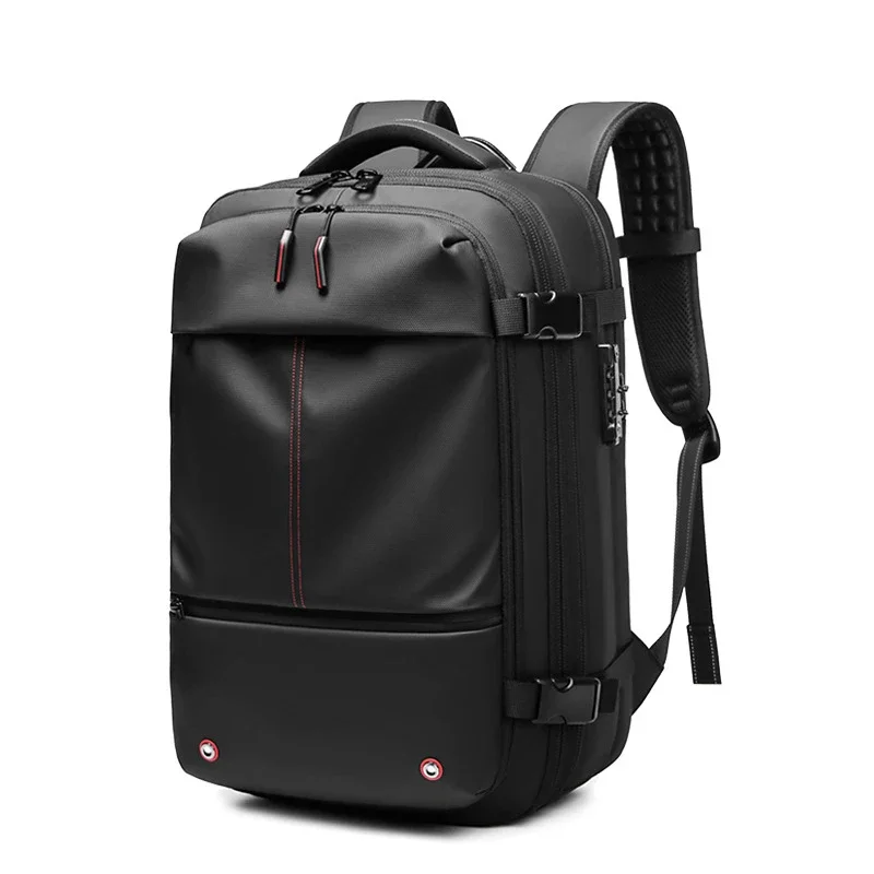 Mochila de compresión al vacío para hombre, bolsa de viaje para ordenador portátil de 17 pulgadas, de gran capacidad, para negocios y escuela – Negro 4 Mochila de compresión al vacío para hombre, bolsa de viaje para ordenador portátil de 17 pulgadas, de gran capacidad, para negocios y escuela – Negro 4