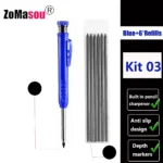 Lápiz de carpintero profesional, marcador de Agujero profundo de cabeza larga de Metal, ingeniería para herramientas de construcción de carpintería, papelería – Kit 03 16 Lápiz de carpintero profesional, marcador de Agujero profundo de cabeza larga de Metal, ingeniería para herramientas de construcción de carpintería, papelería – Kit 03 16