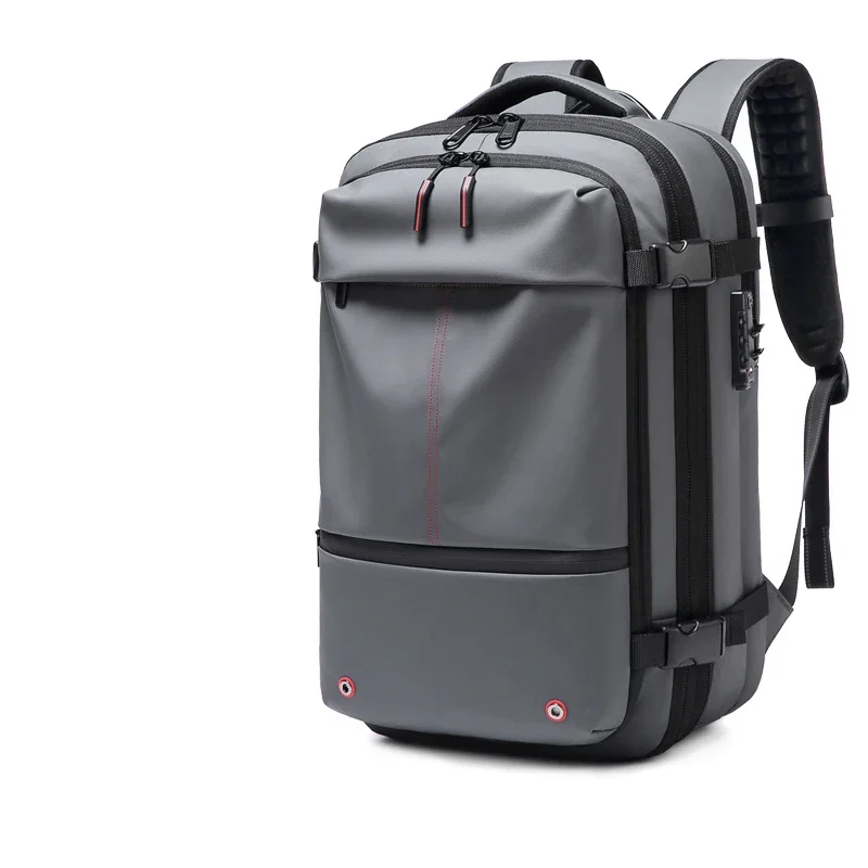 Mochila de compresión al vacío para hombre, bolsa de viaje para ordenador portátil de 17 pulgadas, de gran capacidad, para negocios y escuela 5 Mochila de compresión al vacío para hombre, bolsa de viaje para ordenador portátil de 17 pulgadas, de gran capacidad, para negocios y escuela 5