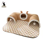 Casa de cama tipo túnel para gatos con juguete de Ballet de peluche Peekaboo, acento de tubo para gatitos de interior para gatos pequeños múltiples para conejos – Brown 6 Casa de cama tipo túnel para gatos con juguete de Ballet de peluche Peekaboo, acento de tubo para gatitos de interior para gatos pequeños múltiples para conejos – Brown 6