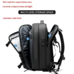 Mochila de compresión al vacío para hombre, bolsa de viaje para ordenador portátil de 17 pulgadas, de gran capacidad, para negocios y escuela 2 Mochila de compresión al vacío para hombre, bolsa de viaje para ordenador portátil de 17 pulgadas, de gran capacidad, para negocios y escuela 2